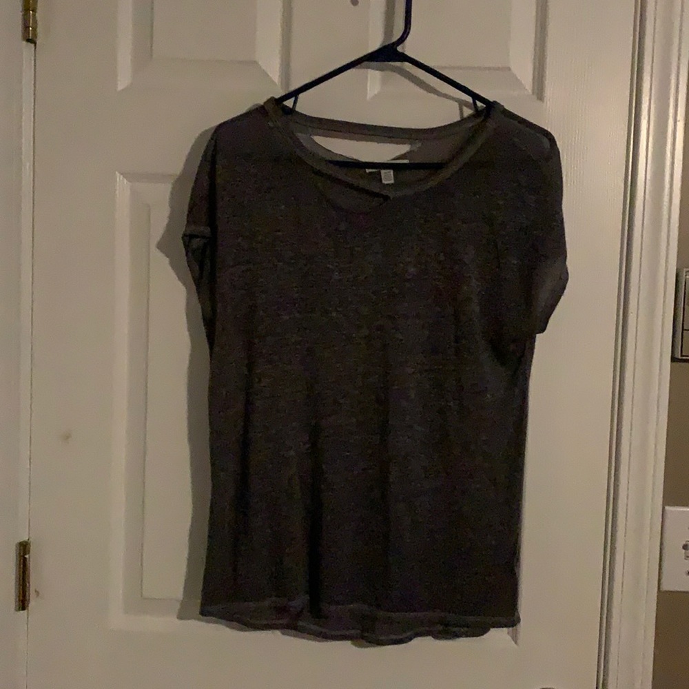 Ripped soft grey t shirt